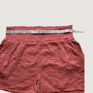 Wonderly Womens Rose Pink 100% Cotton Smocked Gauze High Rise Shorts Size L thumbnail 5