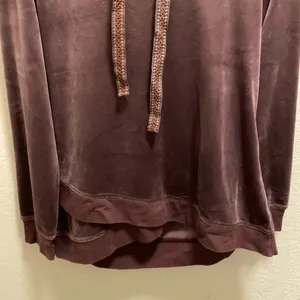 Sundance Aurora Purple Velour Drawstring Hoodie Size Small thumbnail 5