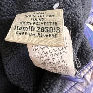 L.L. Bean🦎Plaid Fleece Long Sleeve, Pocket Button Over Coat🌵 thumbnail 2