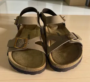 Brown Suede Sandals with Buckle Size 6 thumbnail 1