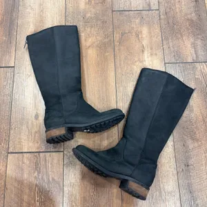Ugg Seldon 1009201 Women's Tall Black Suede Zipper Riding Boots Size 7 thumbnail 1