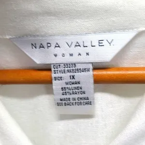 Napa Valley Woman Plus Size Linen Napa Valley‎ Floral Blouse Size 1X thumbnail 4