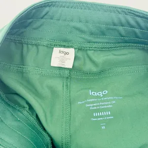 Lago Hunter Green Trillium Straight Leg Scrub Pants with Orange Drawstring XS thumbnail 3