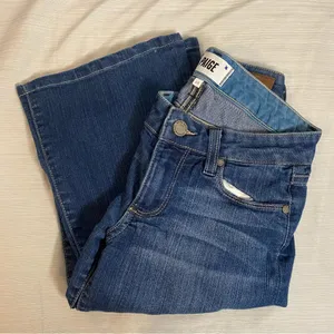 Paige Skyline Bootcut Dark Wash Jeans in Size 24 thumbnail 7