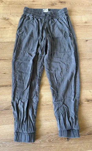 Nicole Miller Grey Drawstring Jogger Pants thumbnail 1