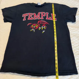 Temple Owls Black T Shirt Size Medium Cotton Gildan Flawed Collegiate thumbnail 6