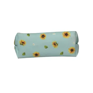 Rae Dunn Blessed Sunflower Cosmetic Makeup Bag Aqua Blue Floral Pouch thumbnail 4