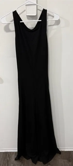 Halara Black High Neck Keyhole Back Jumpsuit thumbnail 1