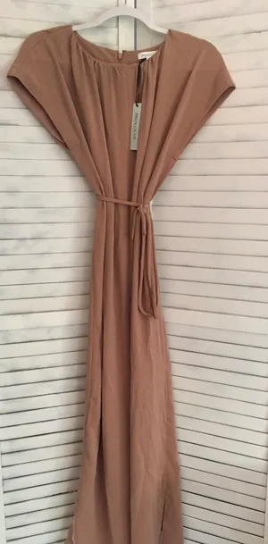 Sleeveless Romper, Large Tan thumbnail 1