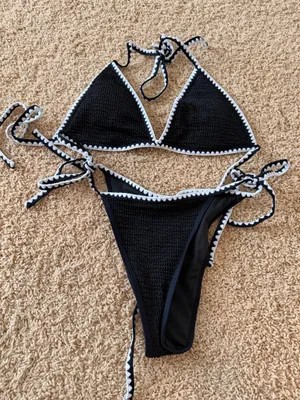 SheIn Black and White Bikini Set thumbnail 3
