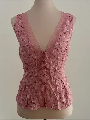 Reformation Cristina Top | Size: 10 | Pink Floral thumbnail 5