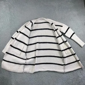 HYFVE Open Front‎ Long Cardigan Sweater Women Large Striped Knit Casual Cozy thumbnail 7