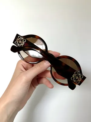 Loewe Story Round Frame Tortoiseshell Acetate Sunglasses thumbnail 6