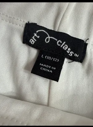 Art Class sequence white Iridescent mini skirt - size Large. ***Refer to measurements. Beautiful skirt to wear out on a party trip. Fun & spunky. Measurements approximately 13” waste x 14” long. Non- smoking home. priced to sell at as is condition. Don’t like my price, make reasonable offer! And thank you for checking my closet. thumbnail 3