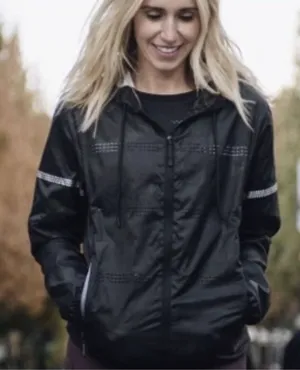ZYIA Active Black Hooded Windbreaker Jacket Womens Medium M New With Tags NWT thumbnail 1