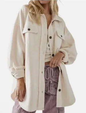 Free People Ruby Jacket Cream Size Medium thumbnail 1