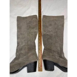 Nine West Vintage America Collection Suede Knee High Size 8M Brown Rear Zip thumbnail 4