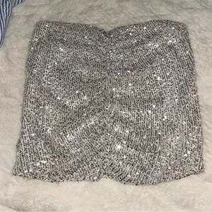Lucy in the sky Silver Sequin Mini Skirt thumbnail 3