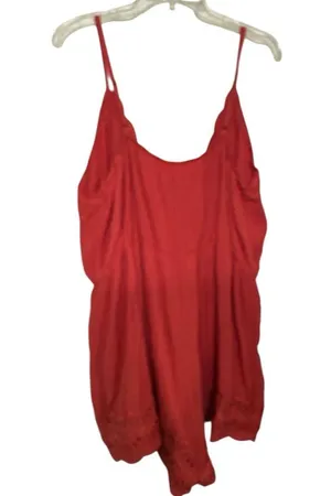 Xhilaration Orange Lace Trim Romper thumbnail 3