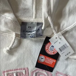 Women’s White Embroidered ‘ETSU’ Hoodie East Tennessee State University Size M thumbnail 9
