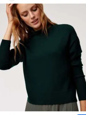 Aritzia Wilfred Mock Neck Emerald Green Sweater Women’s Medium thumbnail 1
