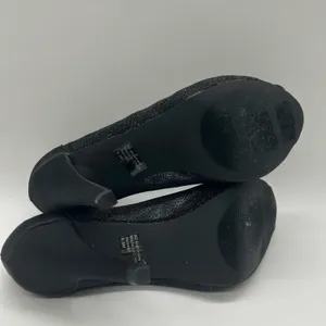 Style & Co Naveah Black Glitter Mesh Peep Toe Heels Party Sparkly Women 6.5‎ thumbnail 9