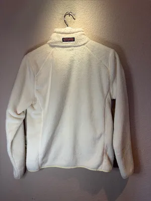 Vineyard Vines Martha’s Vineyard Women’sSoft Fleece Cream Jacket Zip Up Size XS thumbnail 6