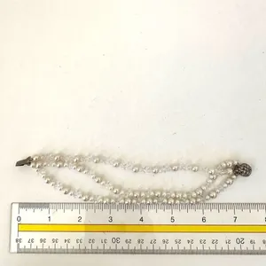 Faux pearl crystal multi strand bracelet thumbnail 5