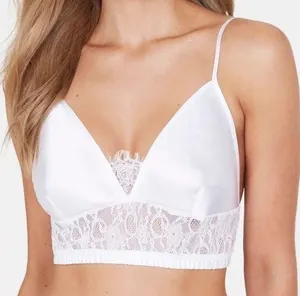 NWT Frederick's of Hollywood Delphine Satin Cropped Cami White Size Medium M T24 thumbnail 1