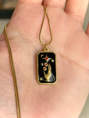 Handmade gold stainless steel celestial whimsical vintage necklace🌟 thumbnail 3
