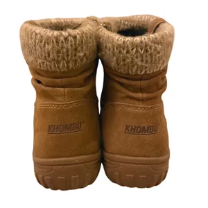 Khombu Laura Women's Brown Suede Knit‎ Cuff All Weather Ankle Boots Size 10M thumbnail 4