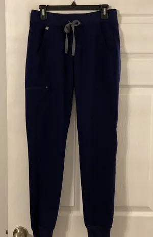 FIGS pants size S excellent condition navy blue color inseam 30” waist 30” thumbnail 1