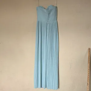 House of CB ‘Marcella’ Ocean Blue Pleated Maxi Dress NWOT size M D-DD‎ thumbnail 6