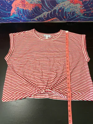 Marc New York Red and White Striped Tee thumbnail 4