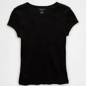 American Eagle, black ribbed baby tee thumbnail 1