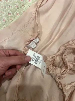 Anthropologie Pale Blush Pink Silk Halter Top thumbnail 6