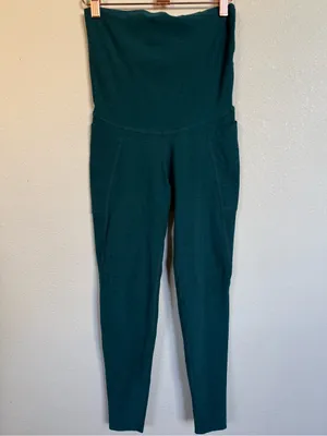 Beyond Yoga Beyond The Bump Maternity Leggings XS Teal High Waist thumbnail 6
