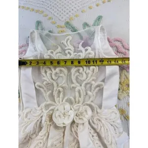 Mon Cheri‎ Bridals Wedding Gown White Embroidered Illusion Back Veil Set Size 10 thumbnail 14