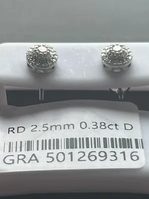 .38 ct Moissanite Diamond Halo Sterling Silver Earrings thumbnail 9