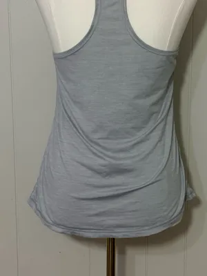 Vuori Lux Performance Racerback Tank Top Gray Estimated Size Small thumbnail 5