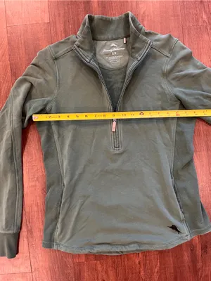Tommy Bahama Womens Half Zip Pullover Sweatshirt Green Size S Preppy Casual thumbnail 3