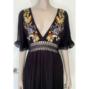 Lulu’s Puerto Vallarta Black Embroidered Maxi Dress thumbnail 7