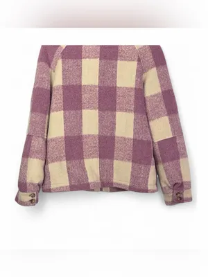 Anthropologie Avec Les Filles Women’s Pink Plaid Zip Crop Top Jacket Size Small thumbnail 15