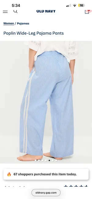 Old navy gingham pants  thumbnail 2