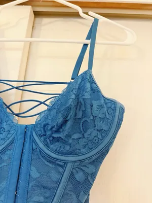 Amazon blue corset top thumbnail 3