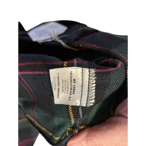 Vilagallo Tartan Plaid Scallop Hem Pants Pink Trim NWT 38 US 8 thumbnail 8