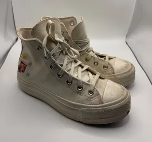 Converse Chuck Taylor All Star‎ Lift Platform High Top Floral Cream A02198C 7W thumbnail 1