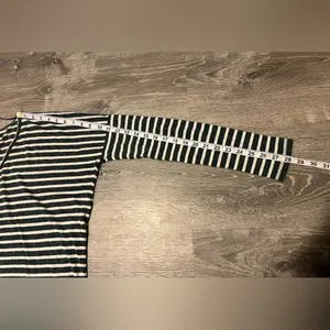 Free People Beach One Body Un Corp Green Striped Oversized Tunic Top Long Sleeve thumbnail 2