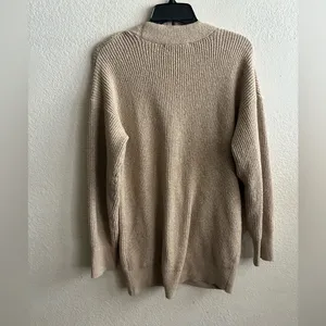 Zara Women's Elegant Beige Knit Cardigan Sweater S thumbnail 5