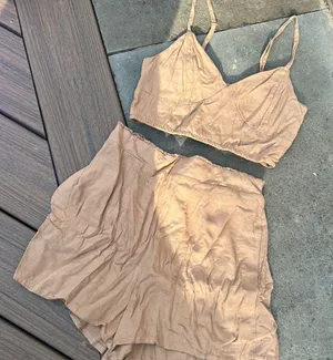 JAPNA‎ 2 PIECE BROWN LINEN SET✨ thumbnail 1